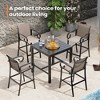 Pellebant 2pc Sunbrella Outdoor Bar Stool Aluminum Patio Counter Height Barstools - 4 of 4