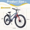 Vynxaria 24-Inch Balance Bikes - Gray Mountain Bicycle with 7-Speed for Kids - 4 of 4