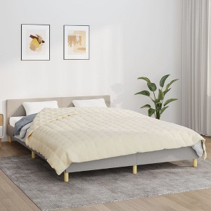 VidaXL Weighted Blanket Light Cream 78.7 in.x78.7 in. 19.8 lb Fabric - 1 of 4