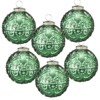 Syemin Decorative Objects Christmas Ball Ornaments Glass Decorative Tree Ornaments for Holiday Party Decorations Set of 6, Green, 3.9"*3.9"*3.9" - 2 of 4