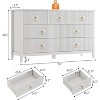 Modern Fluted Dresser, 3/5/6/7 Drawer Wood Dresser for Bedroom, Modern Chest of Drawers, Storage Organizer Cabinet for Living Room, Entryway - 2 of 4