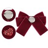 INSPIRE CHIC Women's Heart Shaped Decoration Bow Cute Elegant Preppy Brooch Pin Bow Tie - 3 of 4