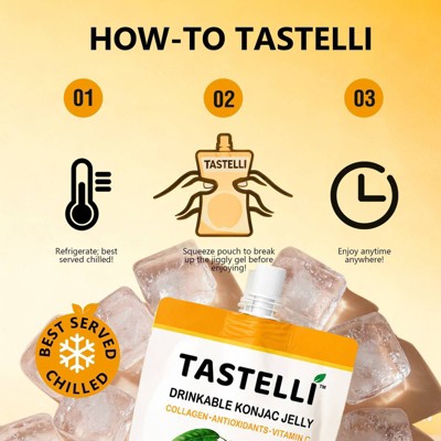 TASTELLI Konjac Jelly Mango Pineapple Pouches - 20.28 fl oz/4ct