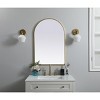 Elegant Lighting Metal Frame Arch Mirror 24x36 Inch in Brass - 2 of 4