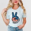Simply Sage Market Women's Peace Sign Flag Vibes Short Sleeve Graphic Tee - 2 of 4