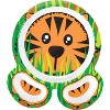 Bentology Zoo Friends Mealtime Melamine Feeding Plates- Panda, Alligator, Tiger & Monkey - Set of 4- Divided Compartments, BPA Free, Great for Kids - 3 of 4