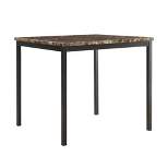Quentin Faux Marble Counter Height Dining Table Black - Inspire Q