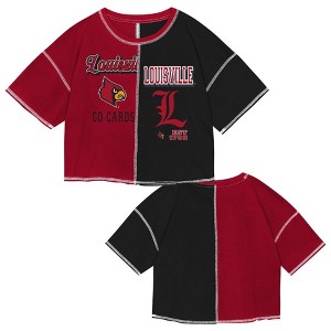 NCAA Louisville Cardinals Girls' Fashion T-Shirt - 1 of 3
