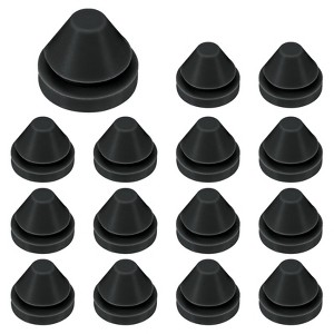 Unique Bargains Rubber Corrosion-Resistant Silicone Snap-in Locking Hole Plugs Black - 1 of 4