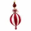 De Carlini Italian Ornaments 7.5 Inch Dottie Merristripe Christmas Tree Ornament , Christmas Decor Retro Girl Mgd (1PC) - 3 of 4