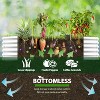 Rbied 6 x 2 x 1.5 ft Galvanized Steel Oval Outdoor Raised Garden Beds Anti-Rust Metal Planter Box for Garden - 3 of 4