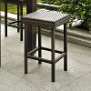 Palm Harbor 2pk Outdoor Wicker Counter Height Bar Stools - Brown - Crosley: UV-Resistant, Steel Frame, No Back - 2 of 4