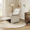 Recliner Chair, Swivel Rocker Chair with USB Charge Ports, Upholstered Leather Glider Recliner Nursery Chair with Double-Layer Armrests - 4 of 4