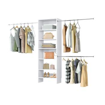 Modular Closets Built-in Closet Tower With Slanted Shoe Shelves - 31.5,  White : Target