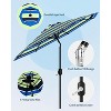 9FT Outdoor Patio Umbrella with Push Button Tilt & Crank, Market Umbrella, 8 Sturdy Ribs UV Protection for Garden Backyard Pool Deck - 2 of 4