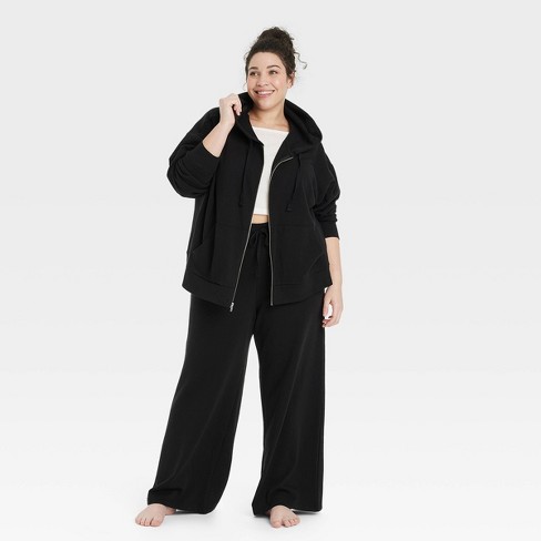 Women's Fleece Zip-up Hoodie Sweatshirt - Colsie™ Black Xxl : Target