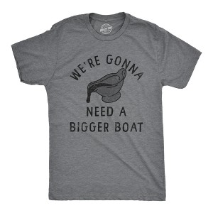 Mens Were Gonna Need A Bigger Boat T Shirt Funny Thanksgiving Dinner Gravy Joke Tee For Guys - Crazy Dog Men's T Shirt - 1 of 4