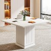 Tribesigns Wood Square Dining Table with 2 Placemats - 2 of 4