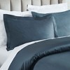 Luxury Egyptian Cotton 850 Thread Count Solid 3 Piece Duvet Cover Set by Blue Nile Mills - 3 of 4