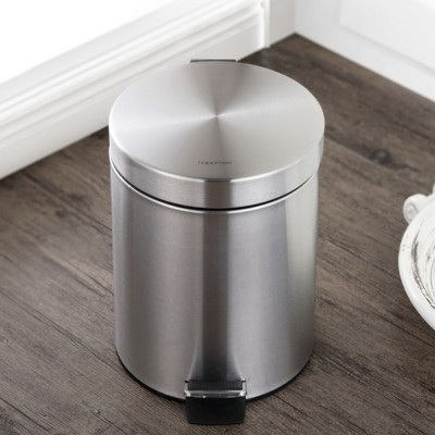 Oscar 8-Gallon Stainless Steel Step-Open Trash Can with Mini Bin