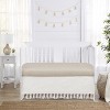 Sweet Jojo Designs Boy or Girl Gender Neutral Unisex Baby Crib Bed Skirt Desert Sun Collection Solid Off White - 2 of 3