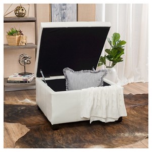 Cortez Faux Leather Storage Ottoman - Christopher Knight Home - 1 of 4