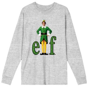 Elf William Buddy Hobbs Logo Men's Athletic Heather Long Sleeve Shirt - 1 of 1