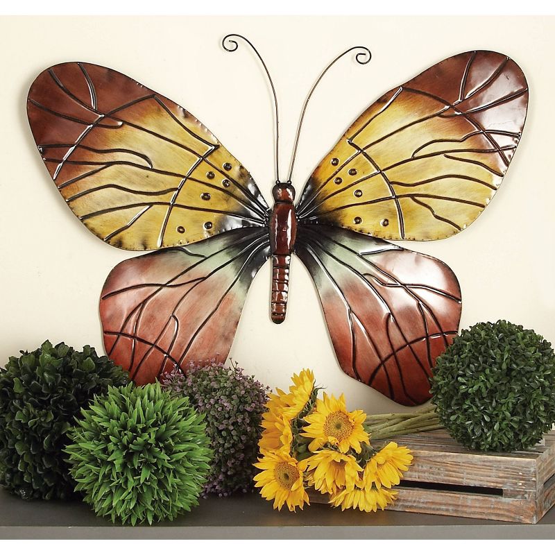 27&#34; x 36&#34; Eclectic Metal Butterfly Wall Decor Red - Olivia &#38; May, 2 of 8