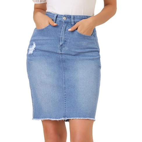 High waisted hotsell denim skirt 3xl