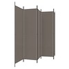 vidaXL 5-Panel Room Divider/Partition Screen - Anthracite Color, Breathable and Durable Fabric Material, Foldable, Ideal for Home or Office Use - 2 of 4