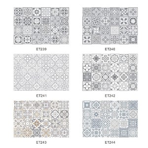 24pcs 4x4 in PVC Colorful Wall Stickers Waterproof Self-Adhesive Vinyl Tile Stickers Home Kitchen Bathroom Wall Decals Beautify Decoration, ET244 - 1 of 4