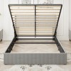 CAVINAS Bed Frame with Wingback Headboard for Bedroom,Liftable Storage Platform Bed with USB Ports - 4 of 4
