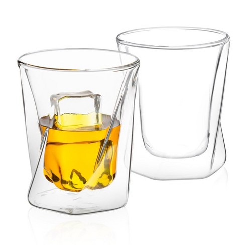 Carre Square 10 oz. Whiskey Glass (Set of 2) JoyJolt