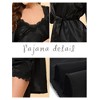 cheibear Womens 4pcs Sleepwear Pjs Satin Lingerie Cami with Shorts Robe Pajama Set - 4 of 4