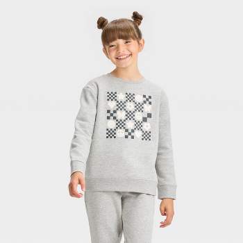 Girls' Crewneck Fleece Pullover Sweatshirt - Cat & Jack™