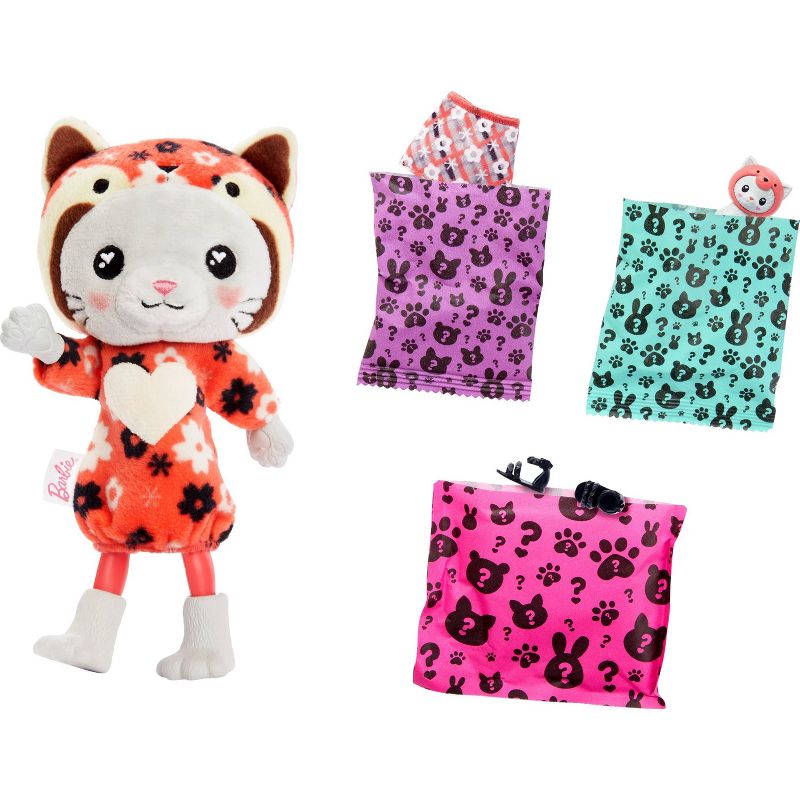 Barbie Cutie Reveal Kitten as Red Panda Costume-Themed Series Chelsea Small Doll &#38; Accessories, 3 of 6