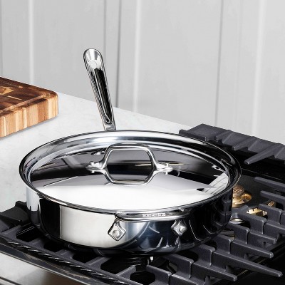 All-Clad 4qt Stainless Steel Saute Pan - Thumbnail 2