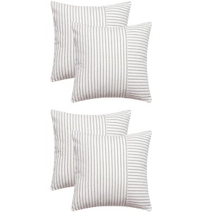 REGALWOVEN 4 Pcs Boho Striped Throw Farmhouse Pillow Covers for Couch Sofa Bedroom Home Decor - 1 of 4