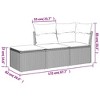 vidaXL Patio Sofa Set with Cushions Outdoor Furniture 3 Piece Poly Rattan - Beige and Cream - 3 of 4