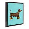 Stupell Industries Funny Dachshund On Roller Skates, 25" x 25" - 3 of 4