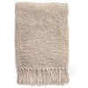 Cozy Cotton Beige Boucle Fringe Throw Beige - 2 of 4