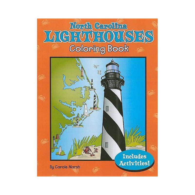North Carolina Lighthouses Coloring Book - by  Carole Marsh (Paperback), 1 of 2