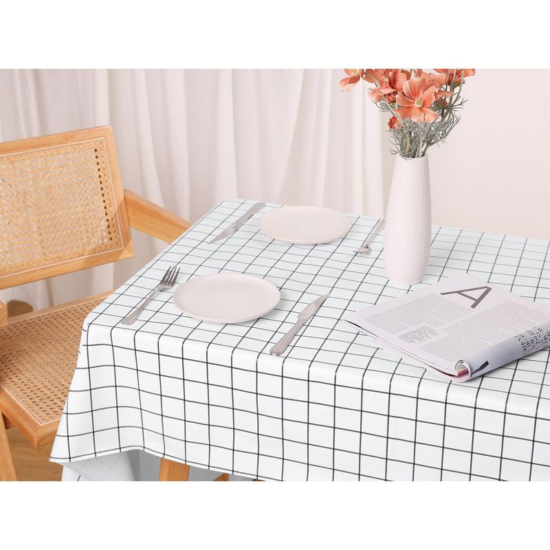 Unique Bargains Rectangle Wrinkle Resistant Waterproof PVC Table Cover 1 Pc, 5 of 6
