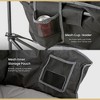 Arrowhead Outdoor Oversized Heavy-Duty Club Folding Camping Chair w/External Pocket, Cup Holder, Portable, Padded, Moon, Round, Bag (Charcoal Black) - 3 of 4