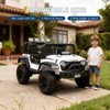 Jojoka 24V 2-Seater Kids Ride On Truck, Electric Car w/ Remote, 4WD, LED Lights, Music, 7Ah Battery & 2 Speeds - 3 of 4