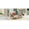 DOMETOUR Modern Outdoor Woven Lounge Chair with Solid Wood Frame and Comfortable Polyester Cushions, Perfect for Patio, Garden, or Balcony - 4 of 4
