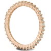 Pompeii3 1/2ct Raw White Diamond Prong Set Eternity Ring 14K Rose Gold - 3 of 4