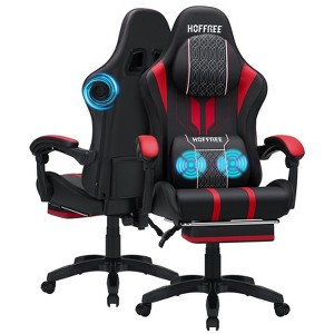 Hoffree Extra Large Massage Gaming Chair Ergonomic Office PC Chair with Bluetooth Speaker & Armrest - 1 of 4