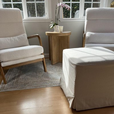 Threshold with Studio McGee 2 Lynwood Slipcover Style offers Cube Non-Removable Gray