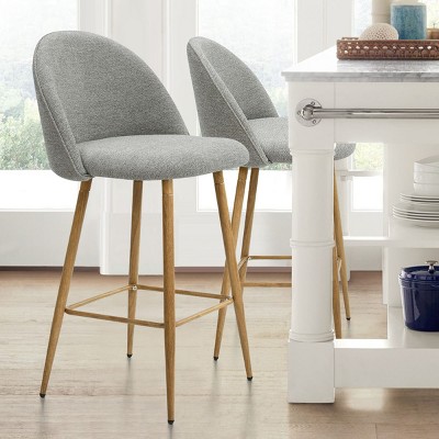 Oak and discount grey bar stool